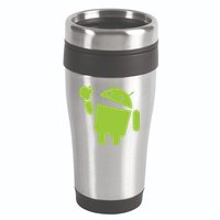 Android Eats Apple Funny Nerd Computer 16oz Travel Tumbler