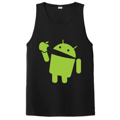Android Eats Apple Funny Nerd Computer PosiCharge Competitor Tank