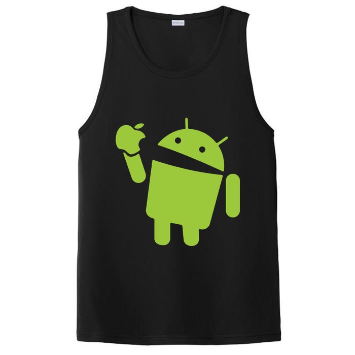 Android Eats Apple Funny Nerd Computer PosiCharge Competitor Tank