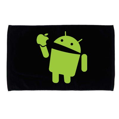 Android Eats Apple Funny Nerd Computer Microfiber Hand Towel