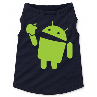 Android Eats Apple Funny Nerd Computer Doggie Tank