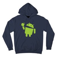 Android Eats Apple Funny Nerd Computer Hoodie