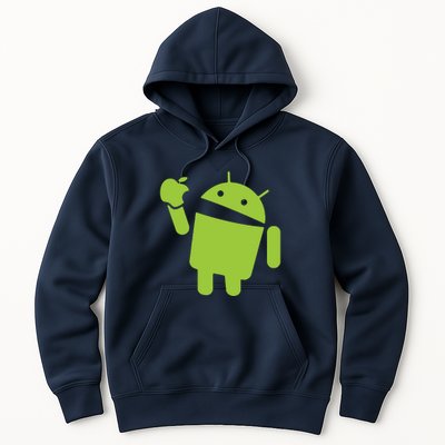 Android Eats Apple Funny Nerd Computer Hoodie