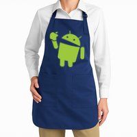 Android Eats Apple Funny Nerd Computer Apron