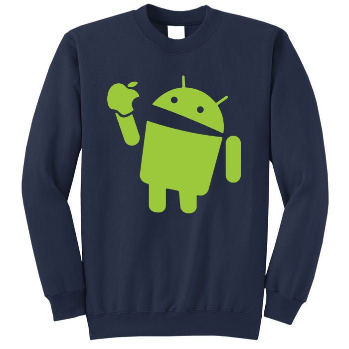 Android Eats Apple Funny Nerd Computer Sweatshirt