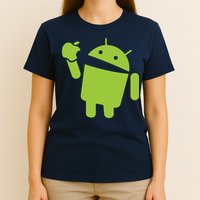 Android Eats Apple Funny Nerd Computer T-Shirt