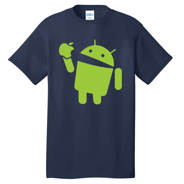 Android Eats Apple Funny Nerd Computer Tall T-Shirt