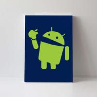 Android Eats Apple Funny Nerd Computer Canvas