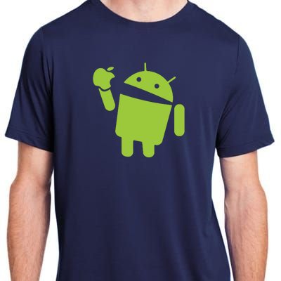 Android Eats Apple Funny Nerd Computer Adult ChromaSoft Performance T-Shirt