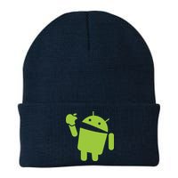Android Eats Apple Funny Nerd Computer Knit Cap Winter Beanie
