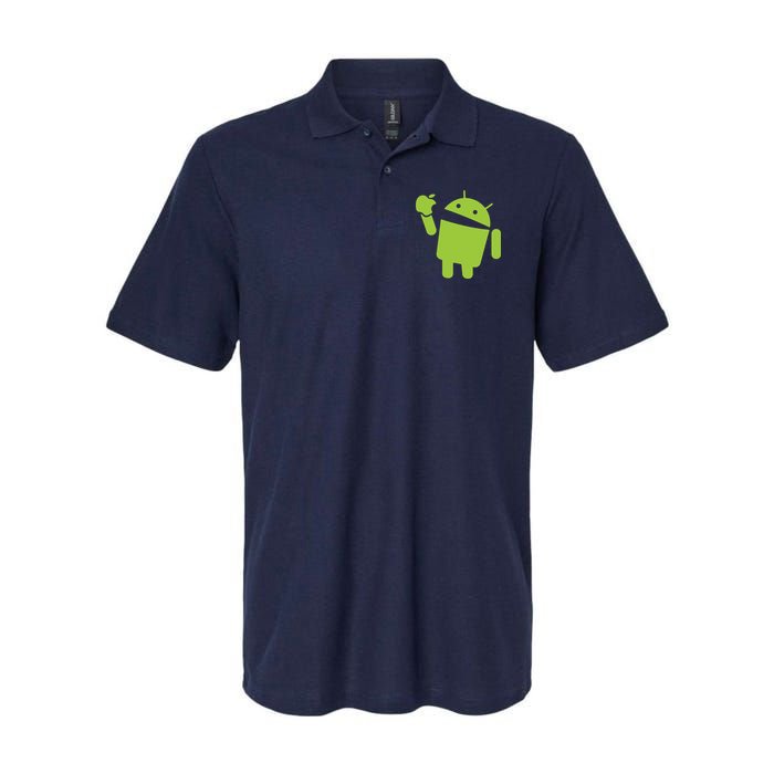 Android Eats Apple Funny Nerd Computer Polo