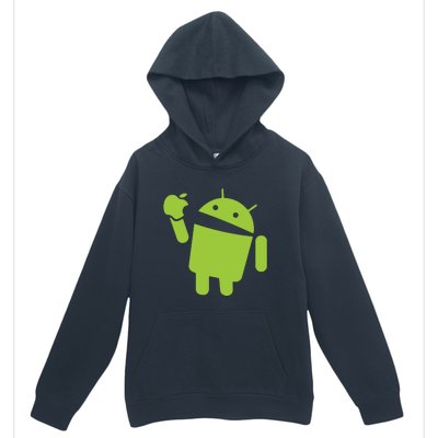 Android Eats Apple Funny Nerd Computer Urban Pullover Hoodie