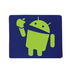 Android Eats Apple Funny Nerd Computer Mousepad