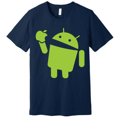 Android Eats Apple Funny Nerd Computer Premium T-Shirt