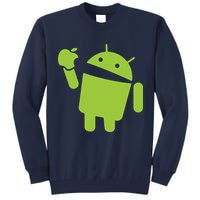 Android Eats Apple Funny Nerd Computer Tall Sweatshirt