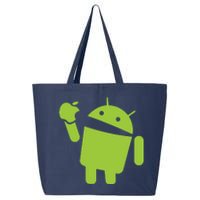 Android Eats Apple Funny Nerd Computer 25L Jumbo Tote