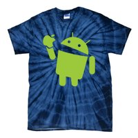 Android Eats Apple Funny Nerd Computer Tie-Dye T-Shirt