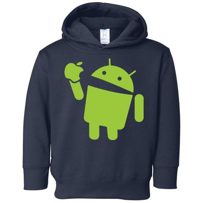 Android Eats Apple Funny Nerd Computer Toddler Hoodie
