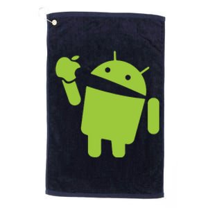 Android Eats Apple Funny Nerd Computer Platinum Collection Golf Towel