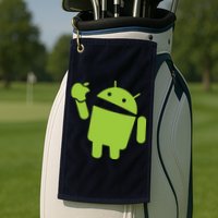 Android Eats Apple Funny Nerd Computer Golf Towel
