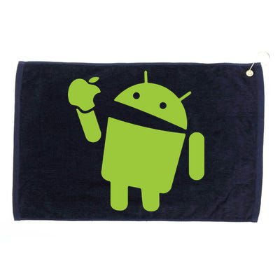 Android Eats Apple Funny Nerd Computer Grommeted Golf Towel