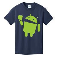 Android Eats Apple Funny Nerd Computer Kids T-Shirt