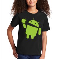 Android Eats Apple Funny Nerd Computer Kids T-Shirt