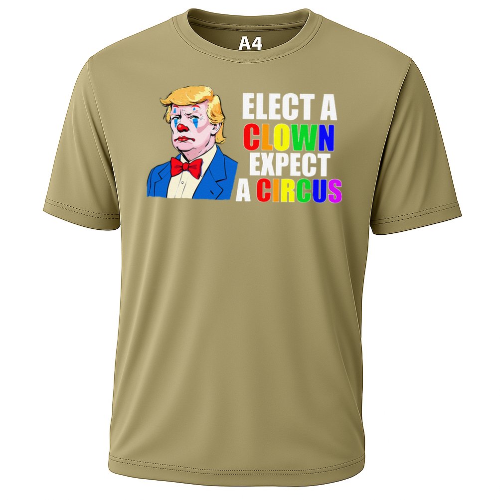 Anti-Trump Elect A Clown Expect A Circus Resist Protest Cooling Performance Crew T-Shirt