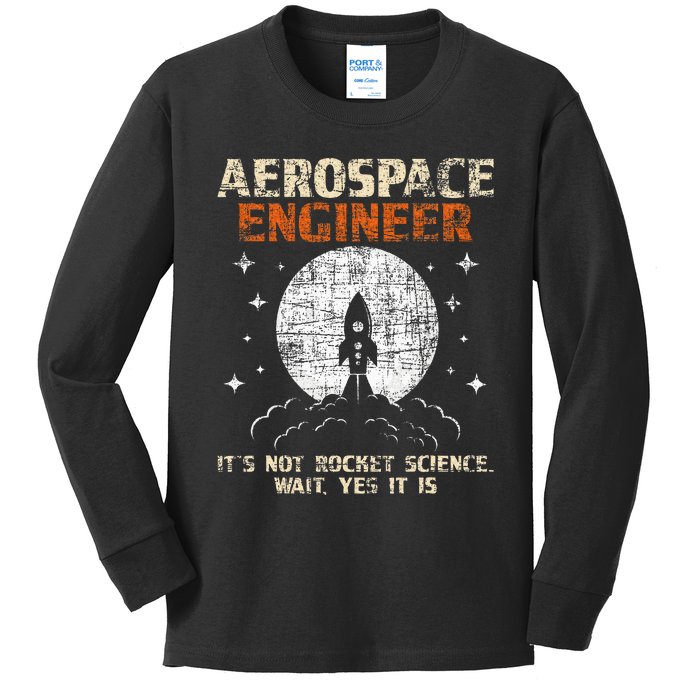 Aerospace Engineer Aeronautical Engineering Aviation Lover Kids Long Sleeve Shirt