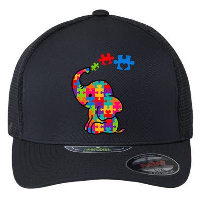 Autism Elephant Flexfit Unipanel Trucker Cap