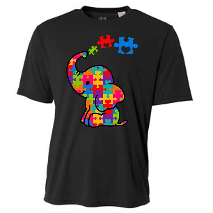 Autism Elephant Cooling Performance Crew T-Shirt