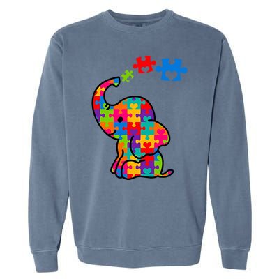 Autism Elephant Garment-Dyed Sweatshirt