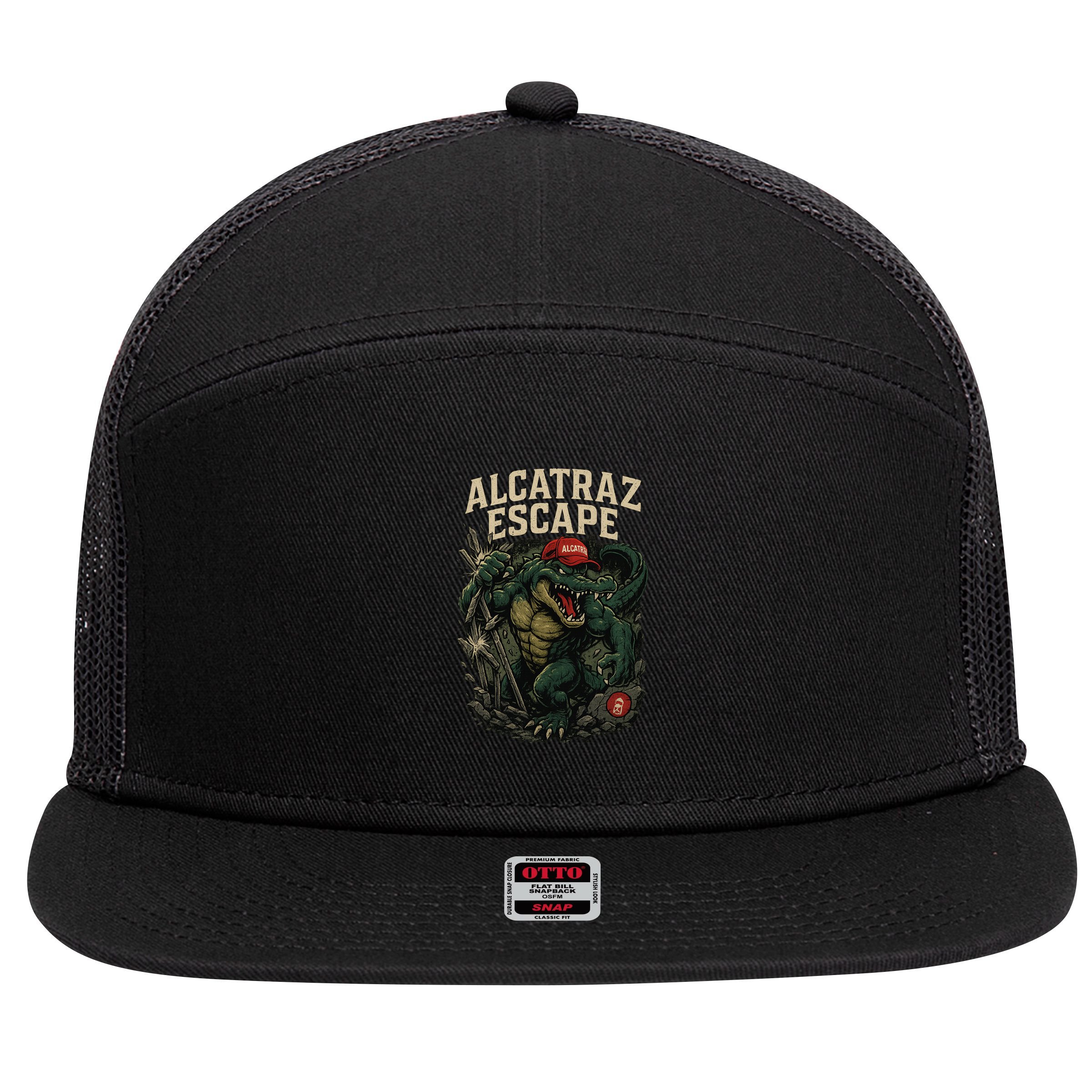 Alcatraz Escape 7 Panel Mesh Trucker Snapback Hat