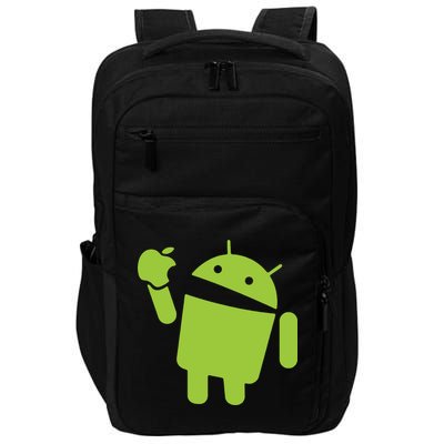 Android Eats Apple Funny Nerd Computer Impact Tech Backpack
