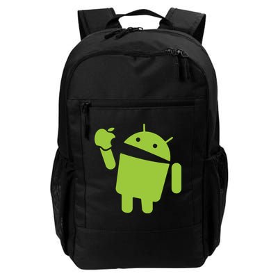 Android Eats Apple Funny Nerd Computer Daily Commute Backpack