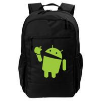 Android Eats Apple Funny Nerd Computer Daily Commute Backpack