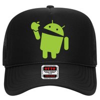 Android Eats Apple Funny Nerd Computer Trucker Hat