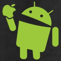 Android Eats Apple Funny Nerd Computer Trucker Hat