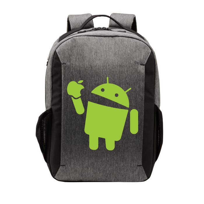 Android Eats Apple Funny Nerd Computer Vector Backpack