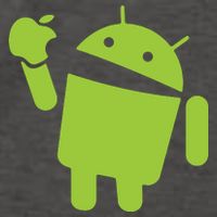 Android Eats Apple Funny Nerd Computer Vector Backpack