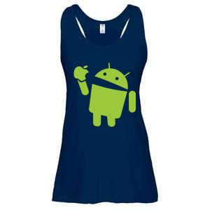 Android Eats Apple Funny Nerd Computer Ladies Essential Flowy Tank