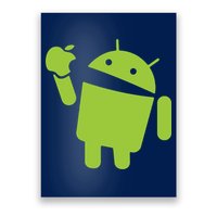 Android Eats Apple Funny Nerd Computer Poster