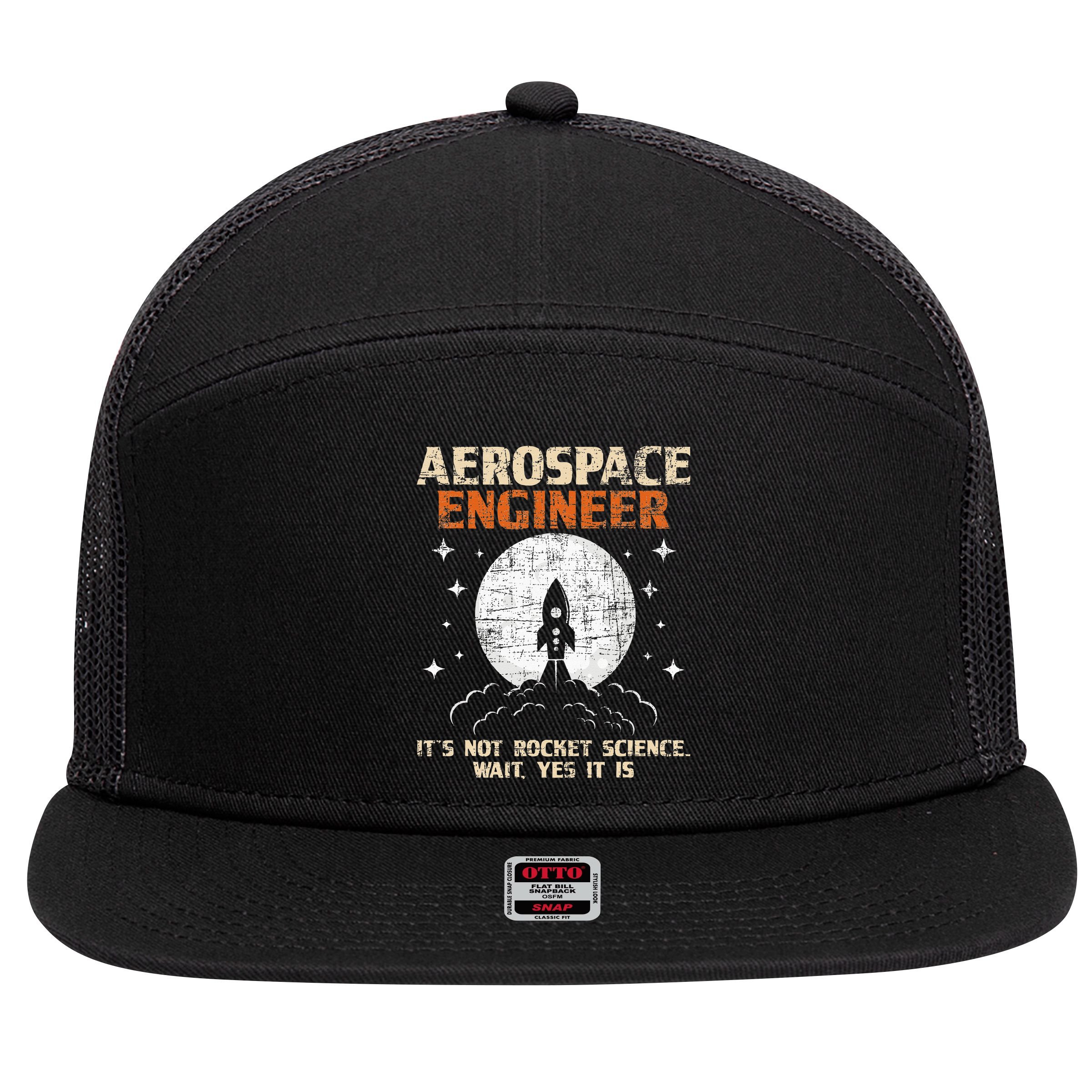 Aerospace Engineer Aeronautical Engineering Aviation Lover 7 Panel Mesh Trucker Snapback Hat