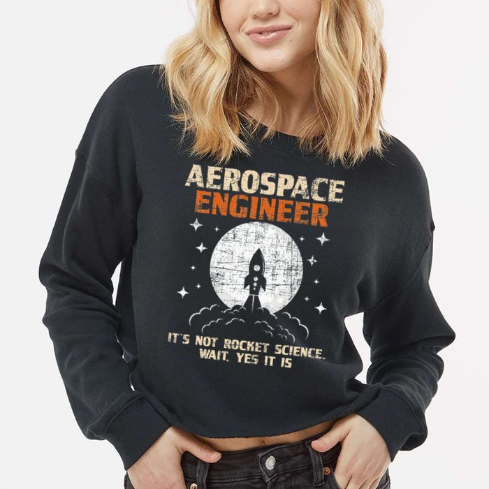 Aerospace Engineer Aeronautical Engineering Aviation Lover Cropped Pullover Crew
