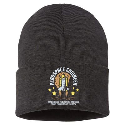 Aerospace Engineer Aeronautical Engineering Spacecrafts Sustainable Knit Beanie