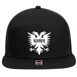 Albanian Eagle 7 Panel Mesh Trucker Snapback Hat