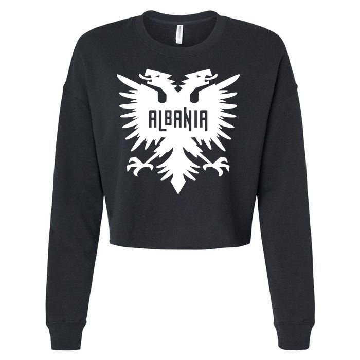 Albanian Eagle Cropped Pullover Crew