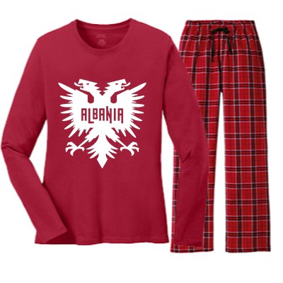 Albanian Eagle Women's Long Sleeve Flannel Pajama Set 