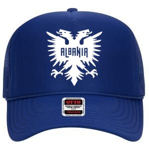 Albanian Eagle High Crown Mesh Back Trucker Hat