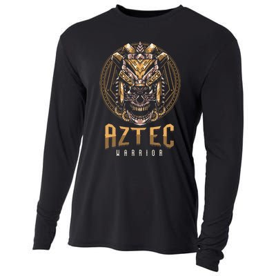 Ancient Ethnic Aztec Warrior Skull People Civilization Gift Cooling Performance Long Sleeve Crew